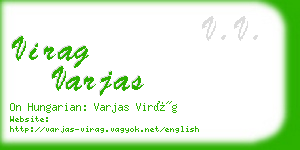 virag varjas business card